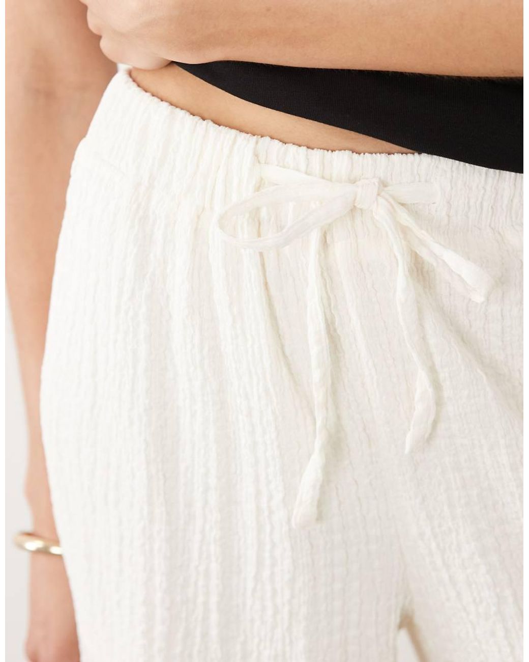 JDY Tall White Textured Pants
