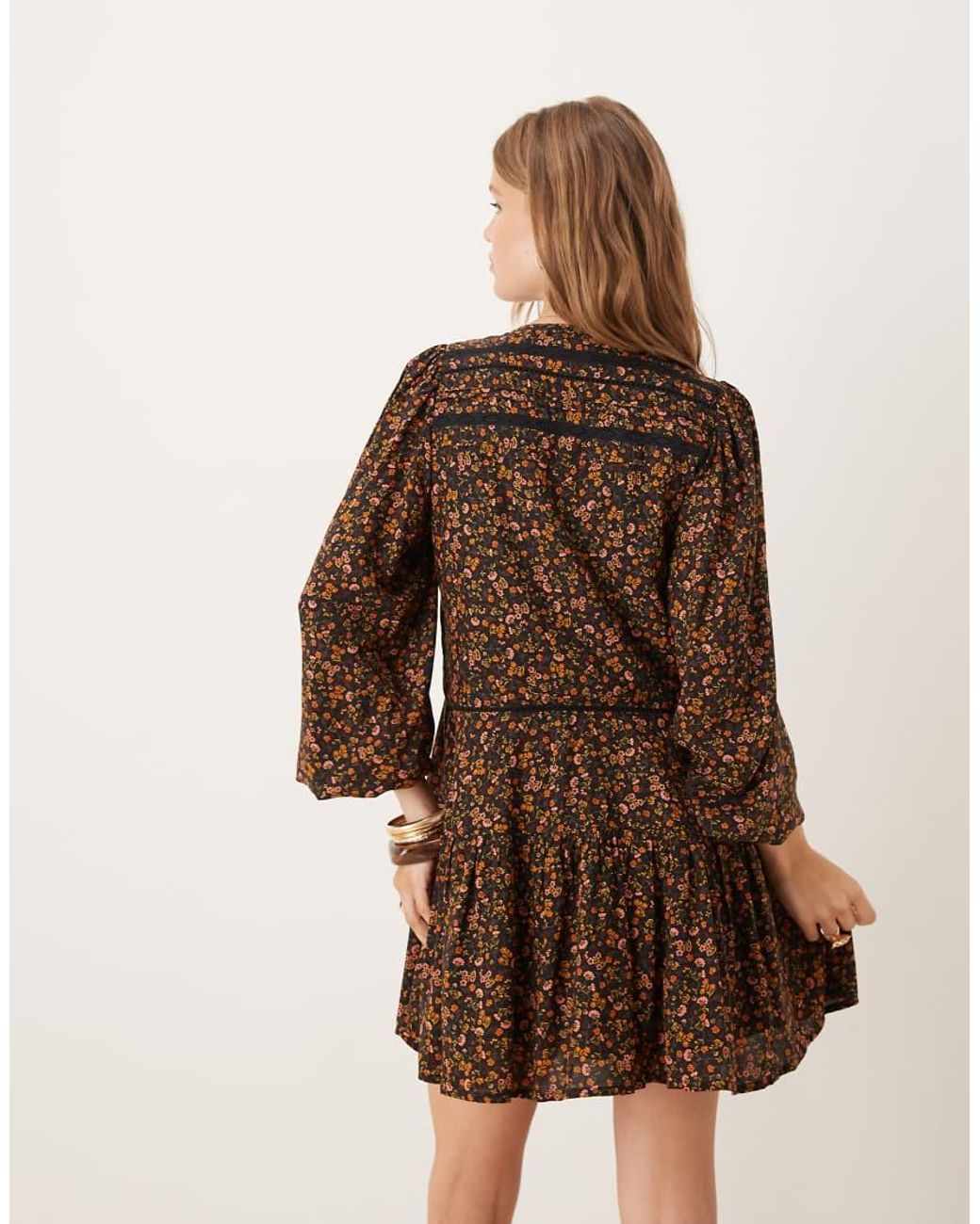 Nobody's Child Natural Marley Boho V-neck Mini Dress
