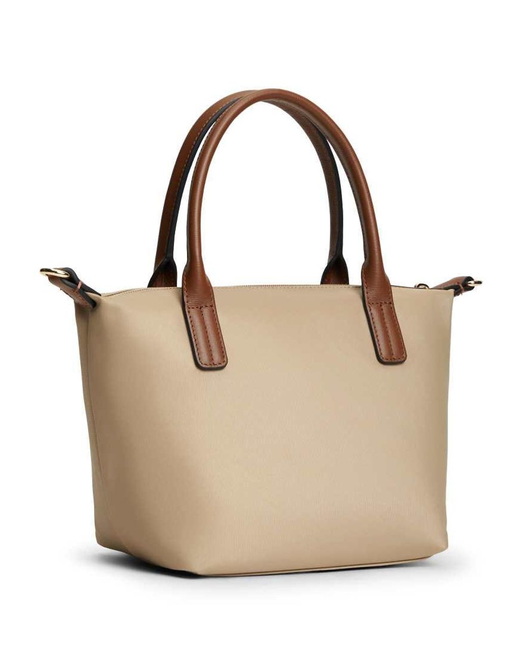 Tommy Hilfiger Natural Popette Mini Tote Bag With Cross Body Strap