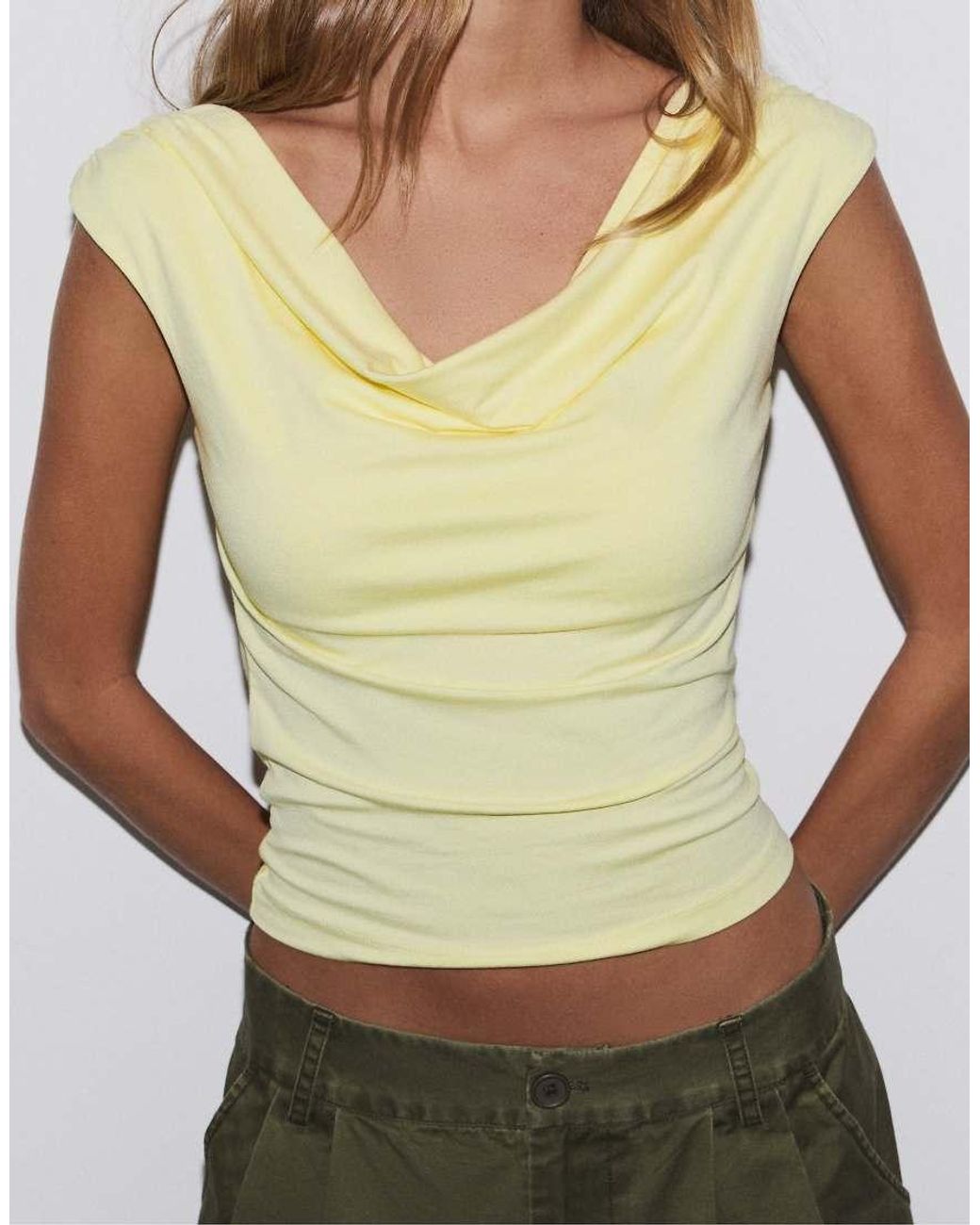 Stradivarius Green Multi-position Sleeveless Top