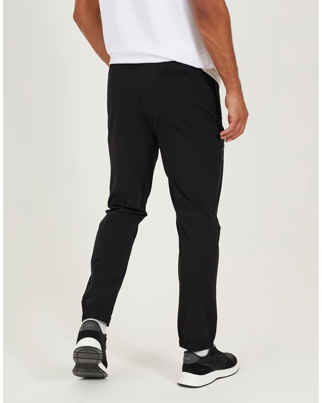 Brave Soul Blue Zip Detail Cuffed Trousers With Elasticated Waist for men