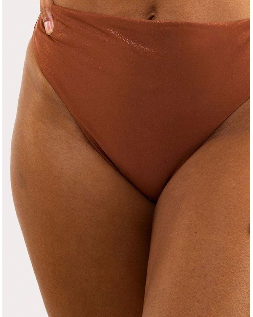 Wolf & Whistle Brown Morgan Glitter Mix & Match High-Waist Brief