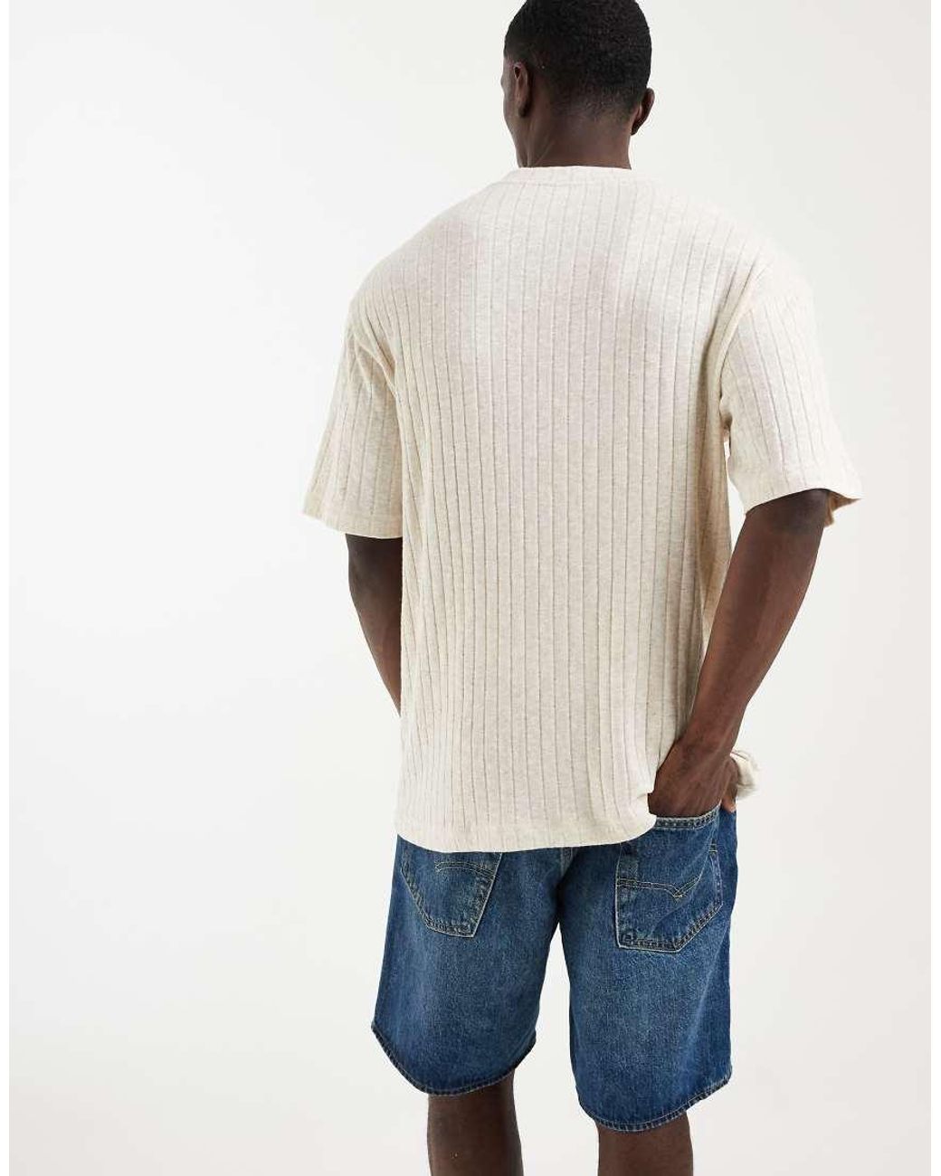 ASOS Brown Relaxed T-shirt With Notch Neck for men