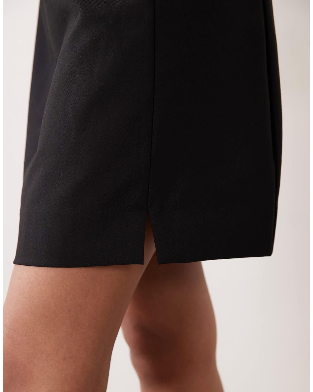 ASOS Black Tailored Mini Skirt With Split