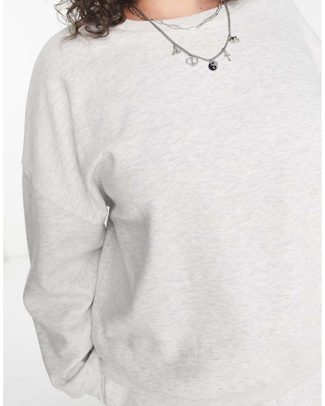 ASOS White Asos Design Curve Oversized Sweatshirt