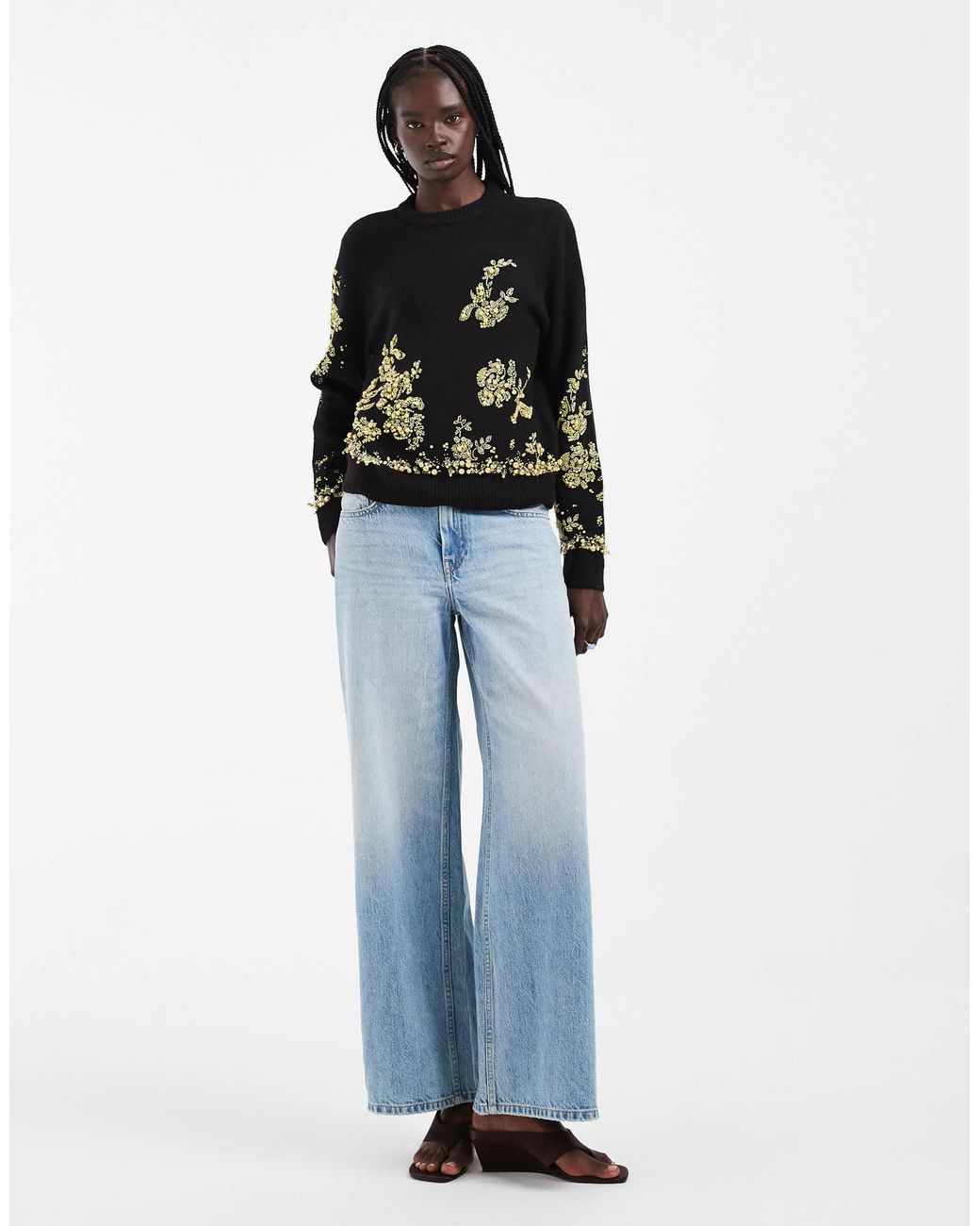 Pull orné ASOS en coloris Black