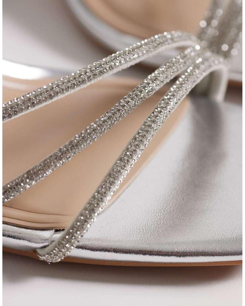 SEQWL White Leal Barely There Block Heel