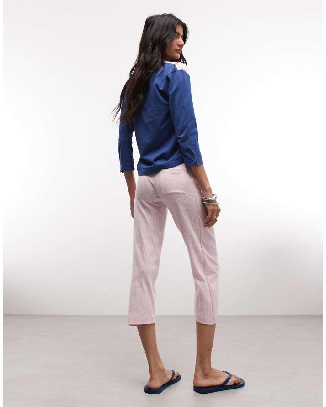 Susmie's Pantaloni Pointelle A Soffione Coordinati di Susmie's in Pink