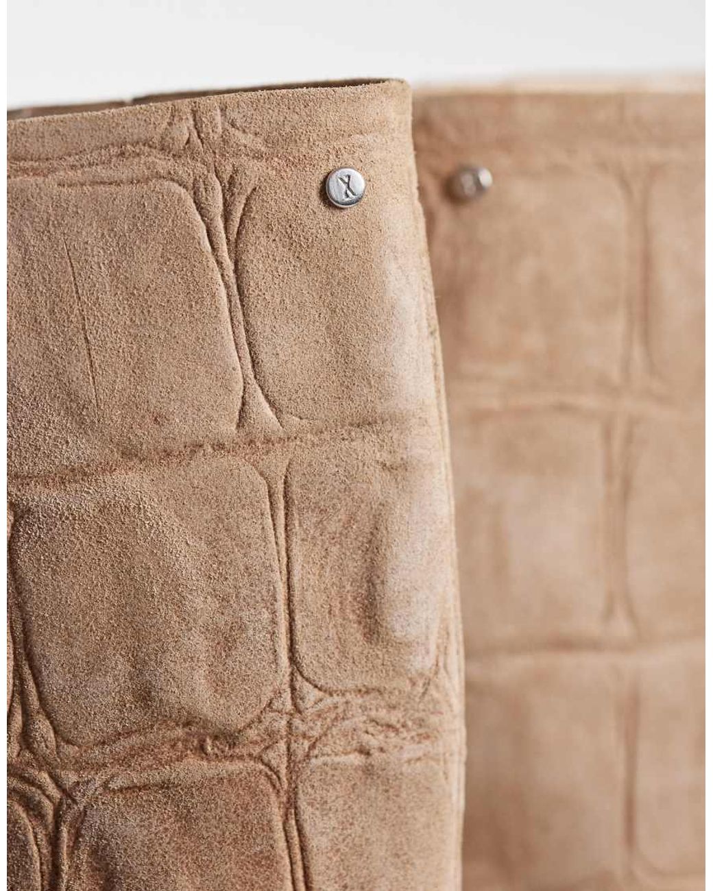 Bronx Brown Low-jadey Kitten Heel Knee Boots