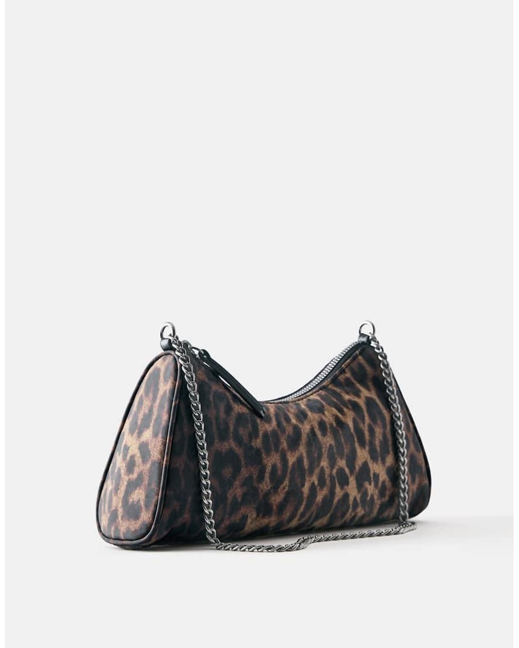 Pull&Bear Multicolor Leopard Print Shoulder Bag