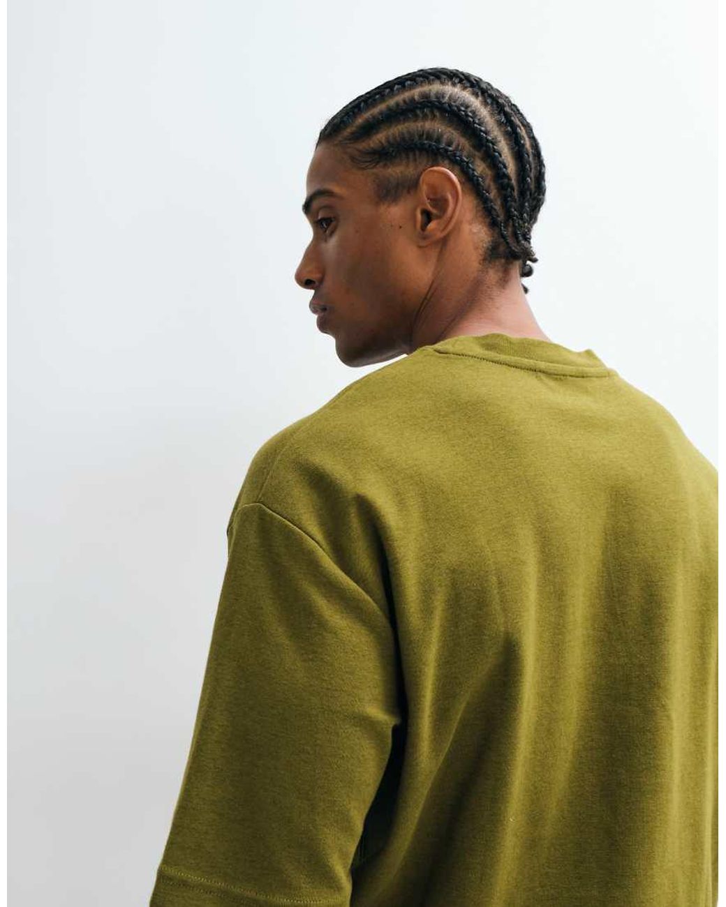 SELECTED Green Heavyweight Oversized T-shirt for men