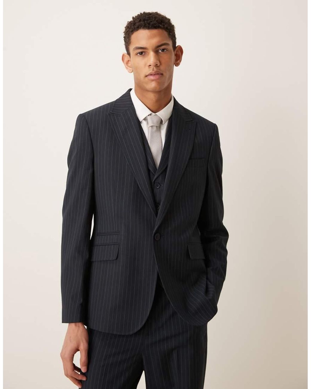 ASOS Blue Slim Suit Jacket for men