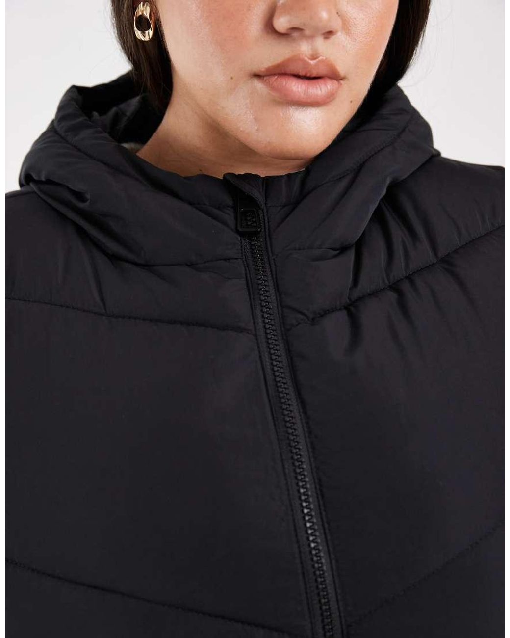 ONLY Blue Longline Padded Gilet