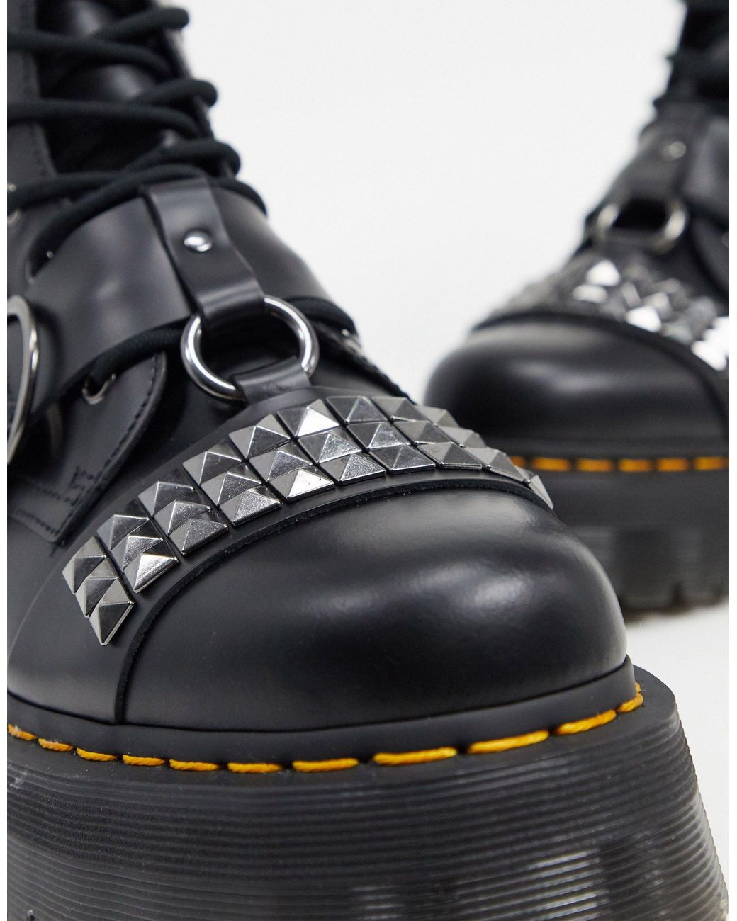 靴 Dr.martin JADON HI STUD 10 Dr Martens☆JADON HI 10ホール BOOT☆厚底☆ジッパー☆ブラック