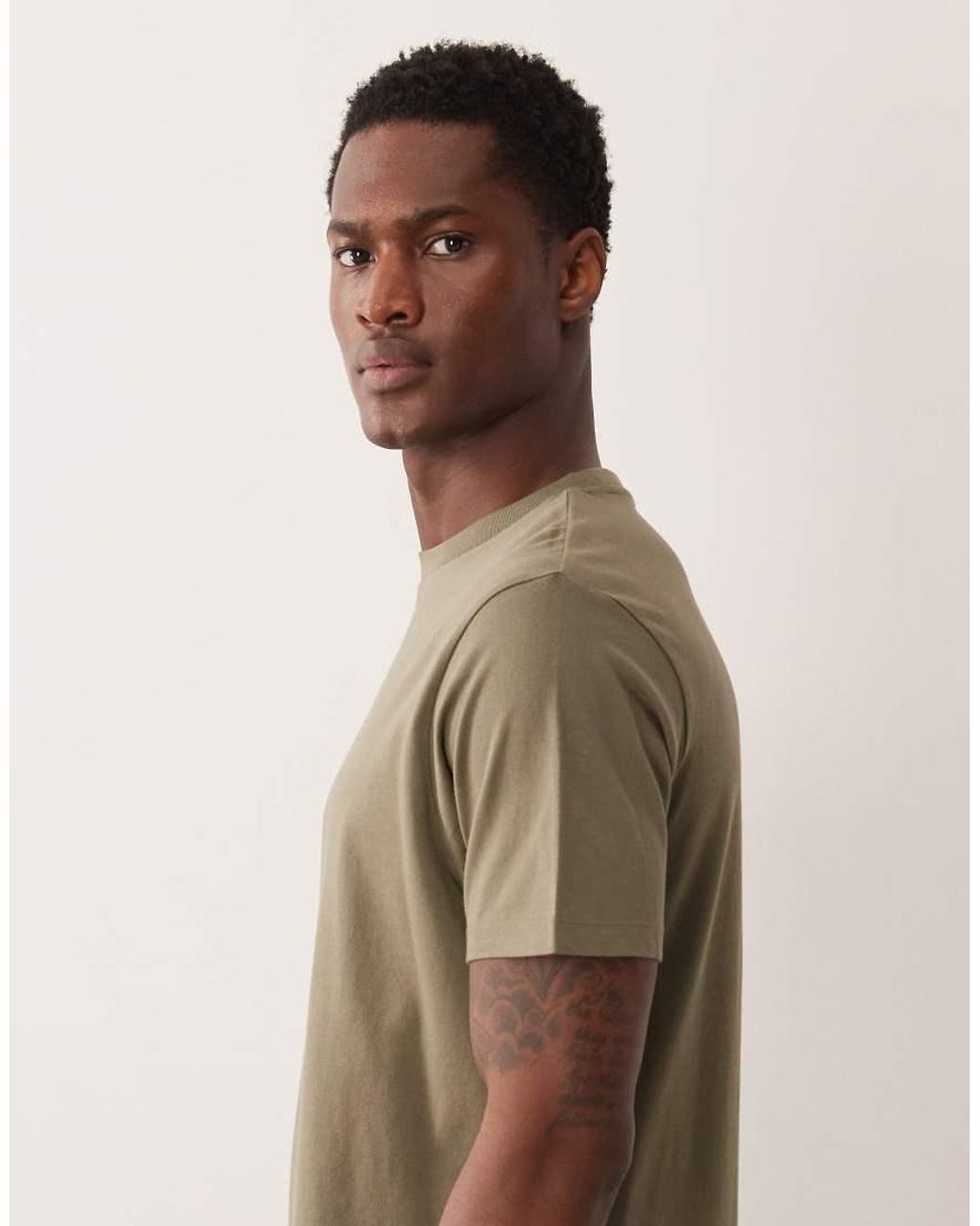 ASOS Natural Essentials 2 Pack Regular Fit T-shirt for men