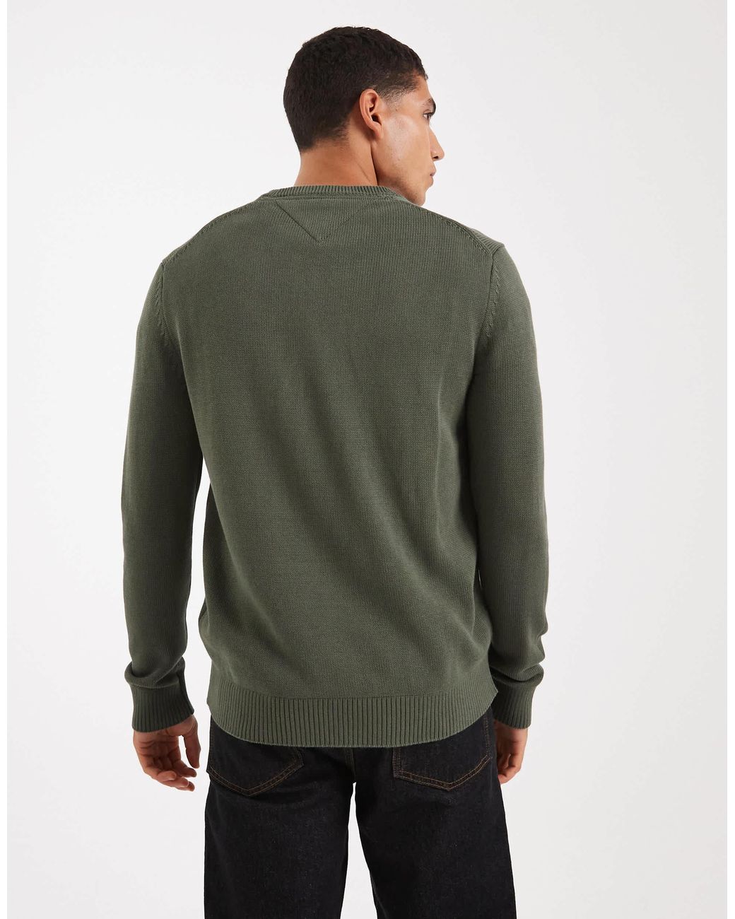 Tommy Hilfiger – basic-pullover in Green für Herren