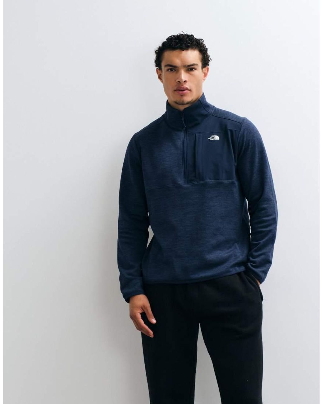 The North Face Blue 1/4 Zip Performance Fleece for men