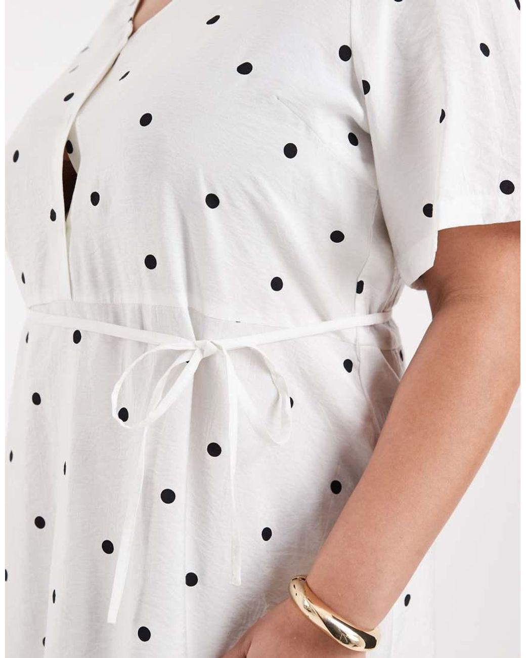 ONLY White Tie Waist Mini Dress
