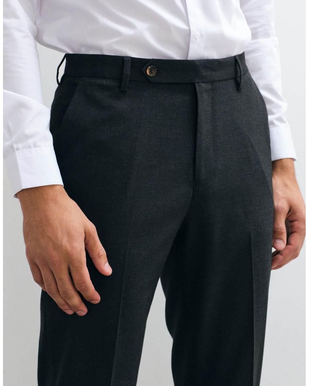 ASOS Black Tapered Suit Trousers for men
