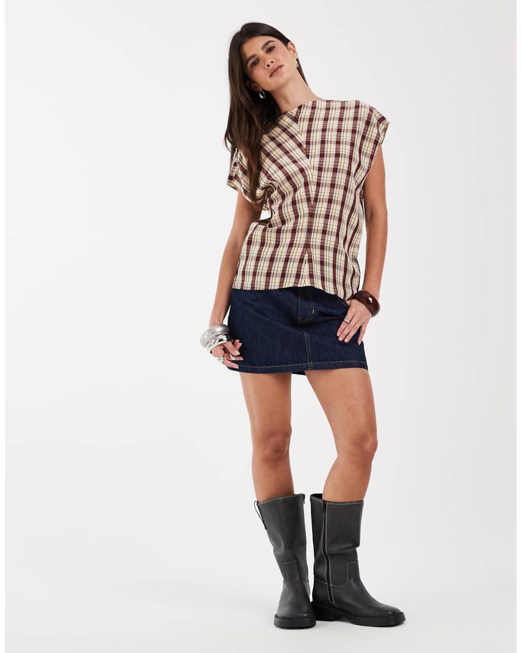& Other Stories Red Woven Top
