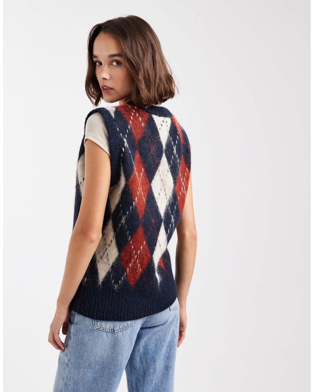 ONLY Blue – flauschiger strickpullunder