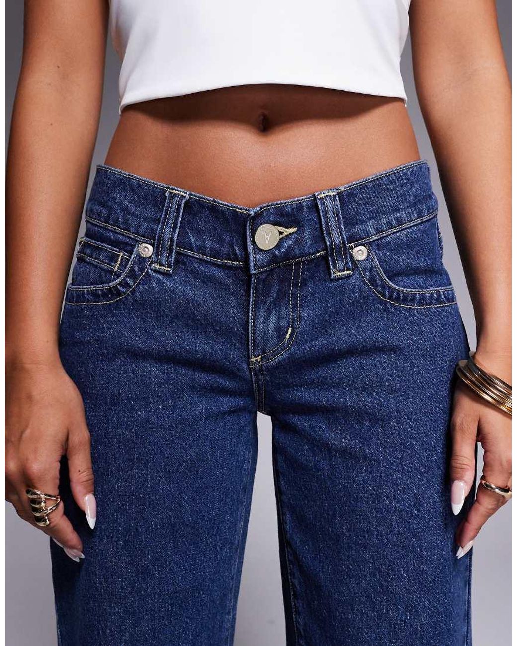 Abrand Jeans Blue 00 Super Low Wide Jeans