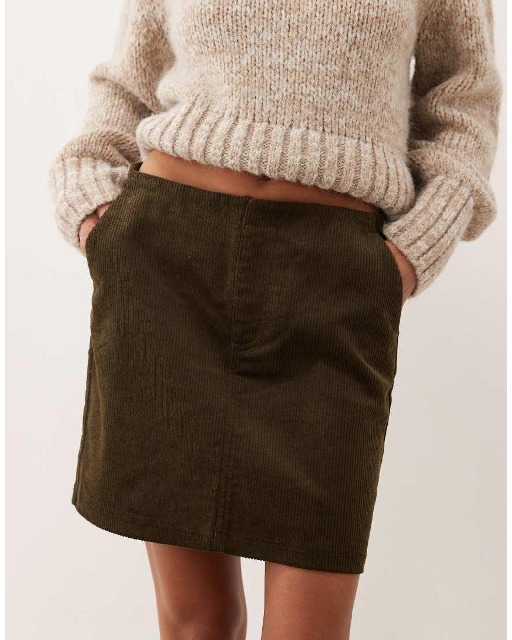 Minigonna di Threadbare in Natural