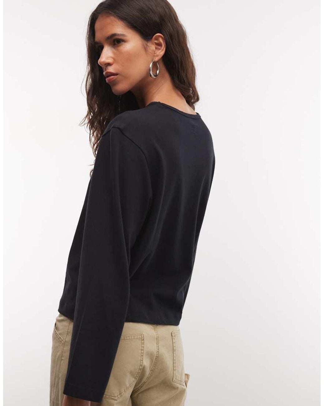 Collusion Blue Boxy Long Sleeve T-shirt