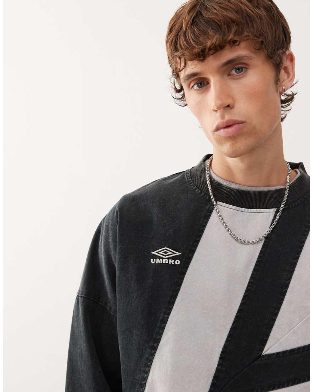 Umbro Black Washed Diamond Drill Sweatshirt for men