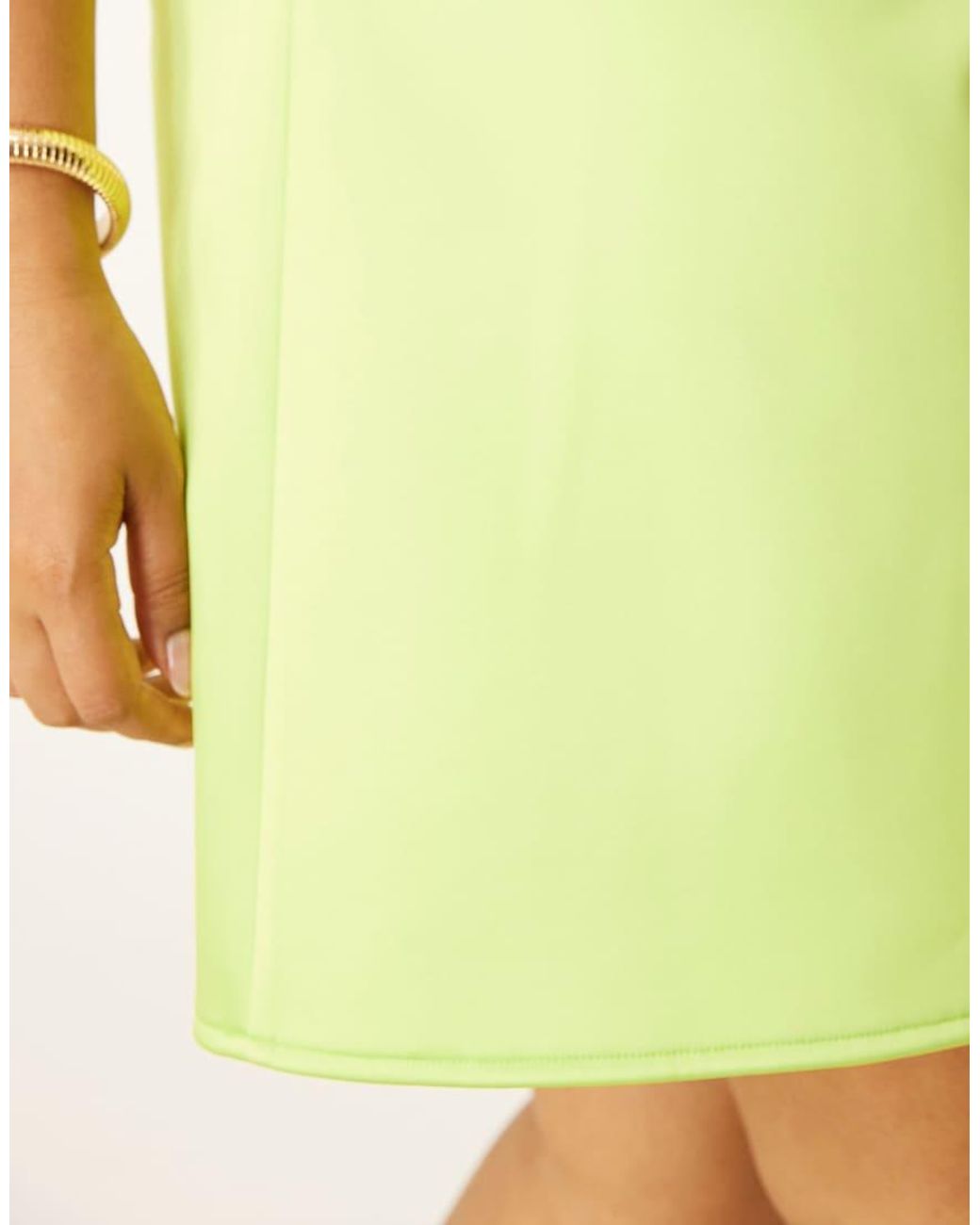 ASOS Yellow Asos Design Curve Co-Ord Satin Mini Skirt