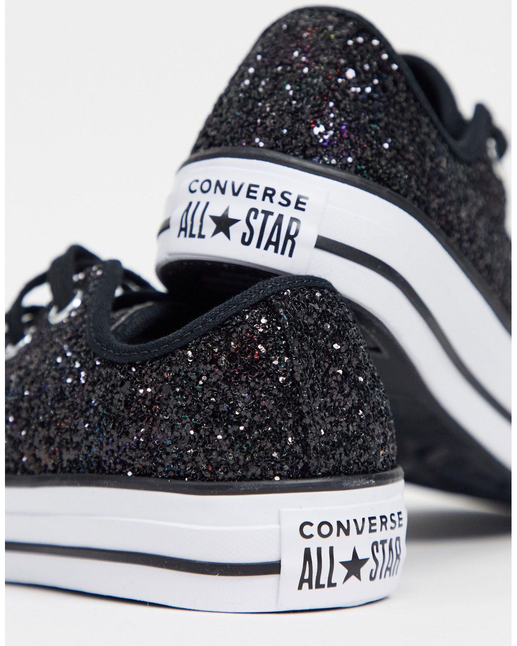 Zapatillas negras con brillantina chuck taylor all star ox Converse de  color Negro | Lyst