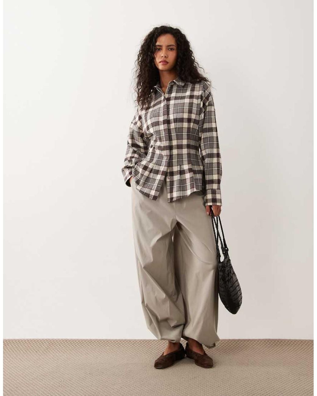 ASOS Gray Cinched Shirt