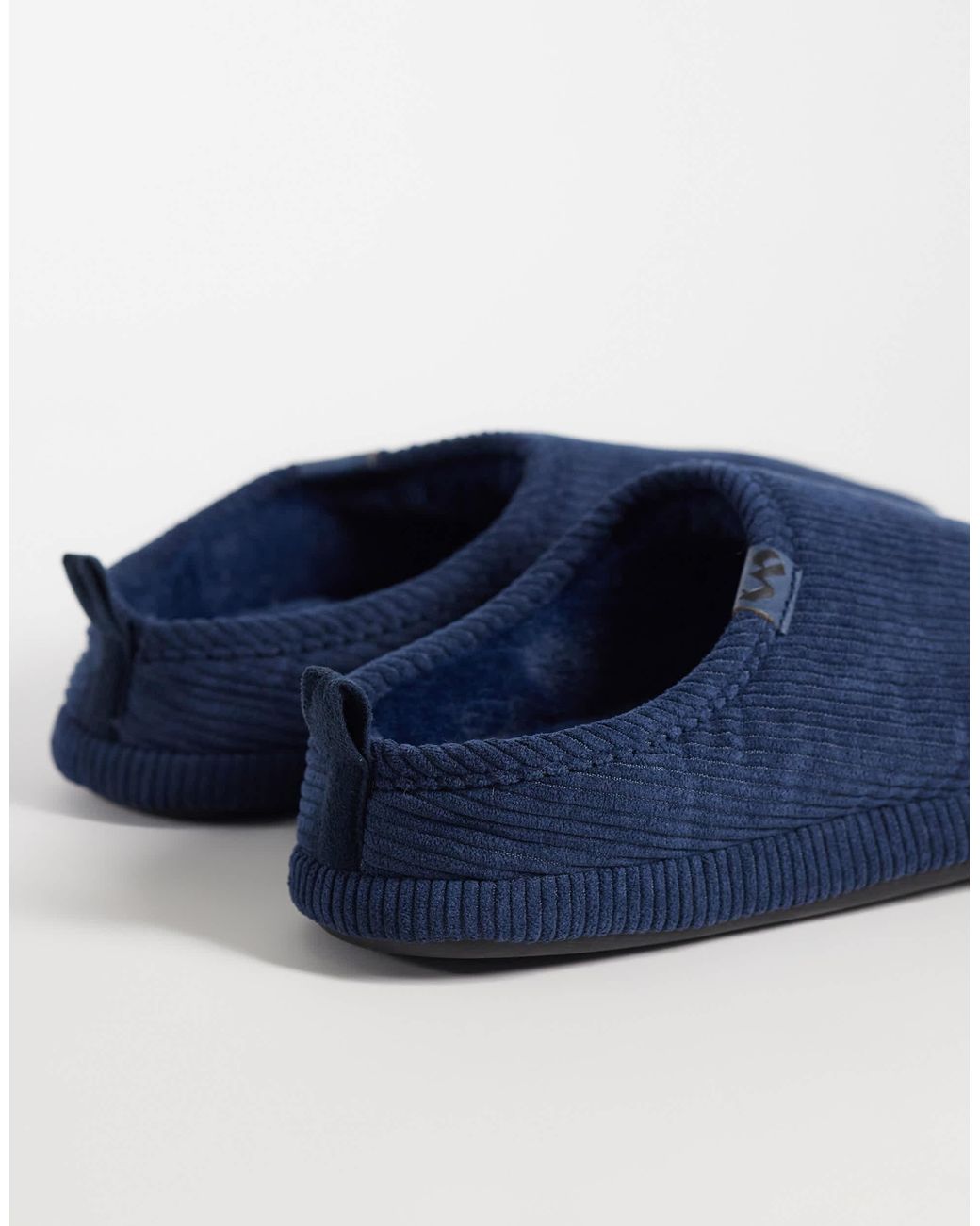Chaussons en velours côtelé Threadbare pour homme en coloris Blue