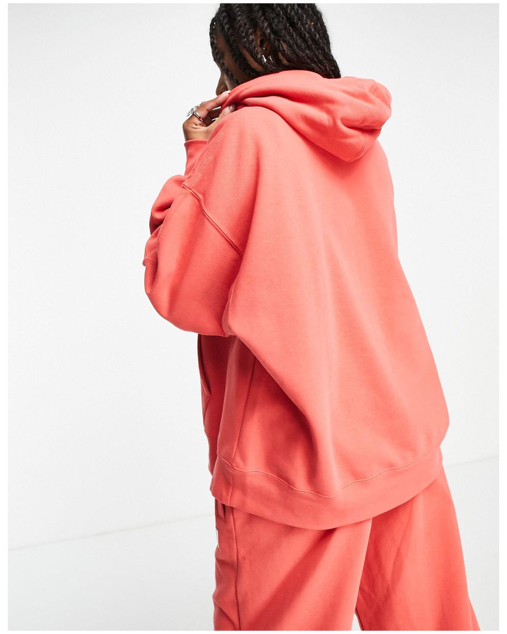 Nike Nike Air Essential Fleece Pullover Hoodie In Red Lyst