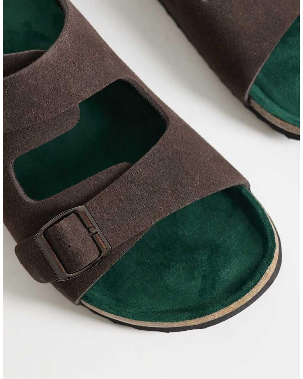 Only & Sons Black Faux Suede Mule Sandals for men