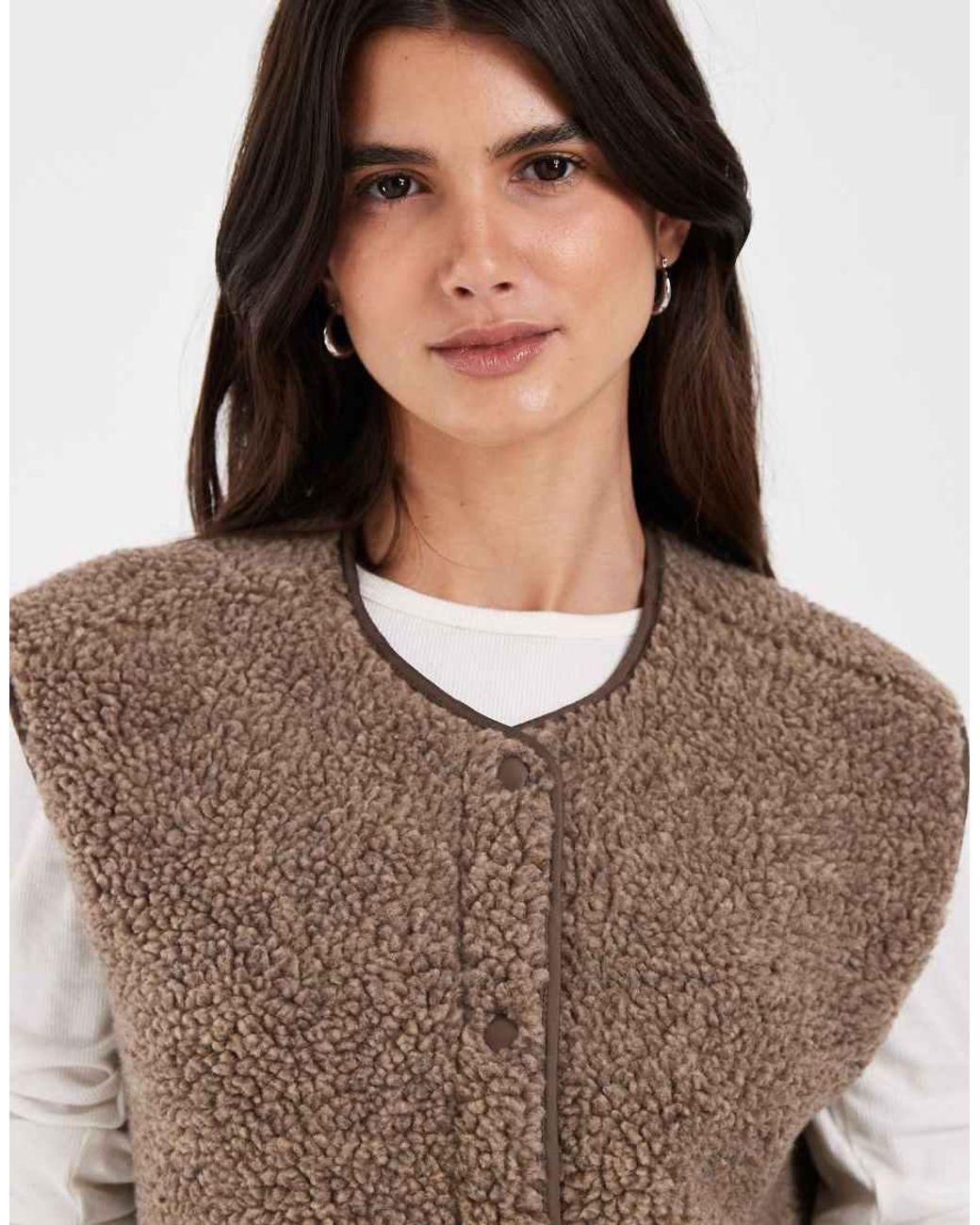 JJXX Natural Teddy Vest