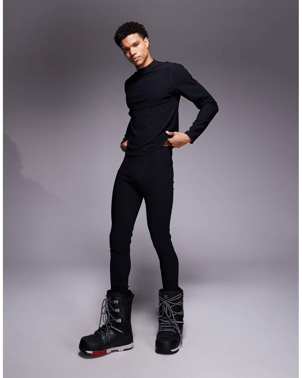 ASOS 4505 Ski & Snow Asos 4505 Ski Thermal Ribbed Fleece Back Base ...
