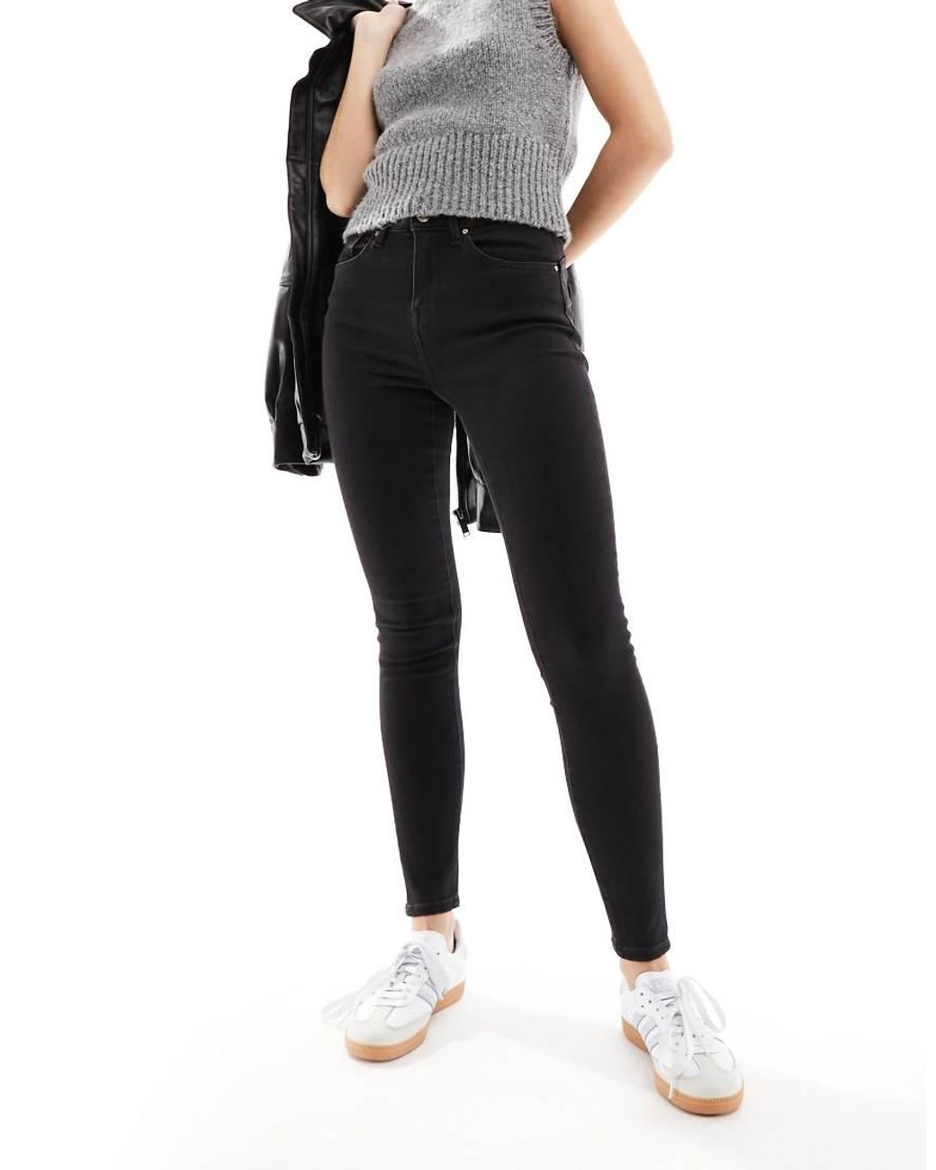 Vaqueros Negros De Corte Pitillo Push Up De ONLY de color Black