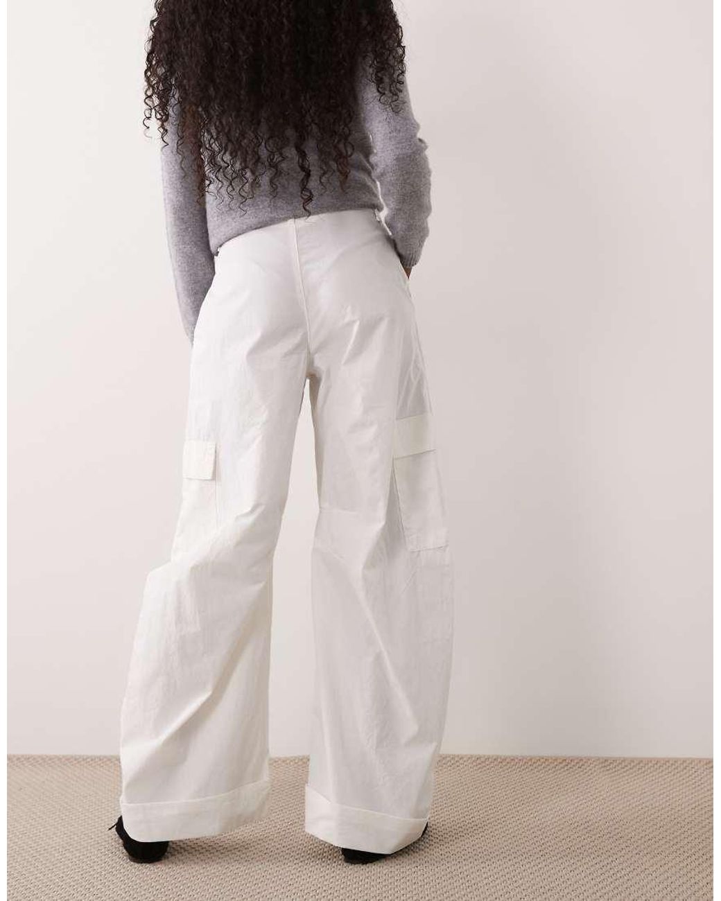 ASOS Natural Casual Turn-up Cuff Cargo