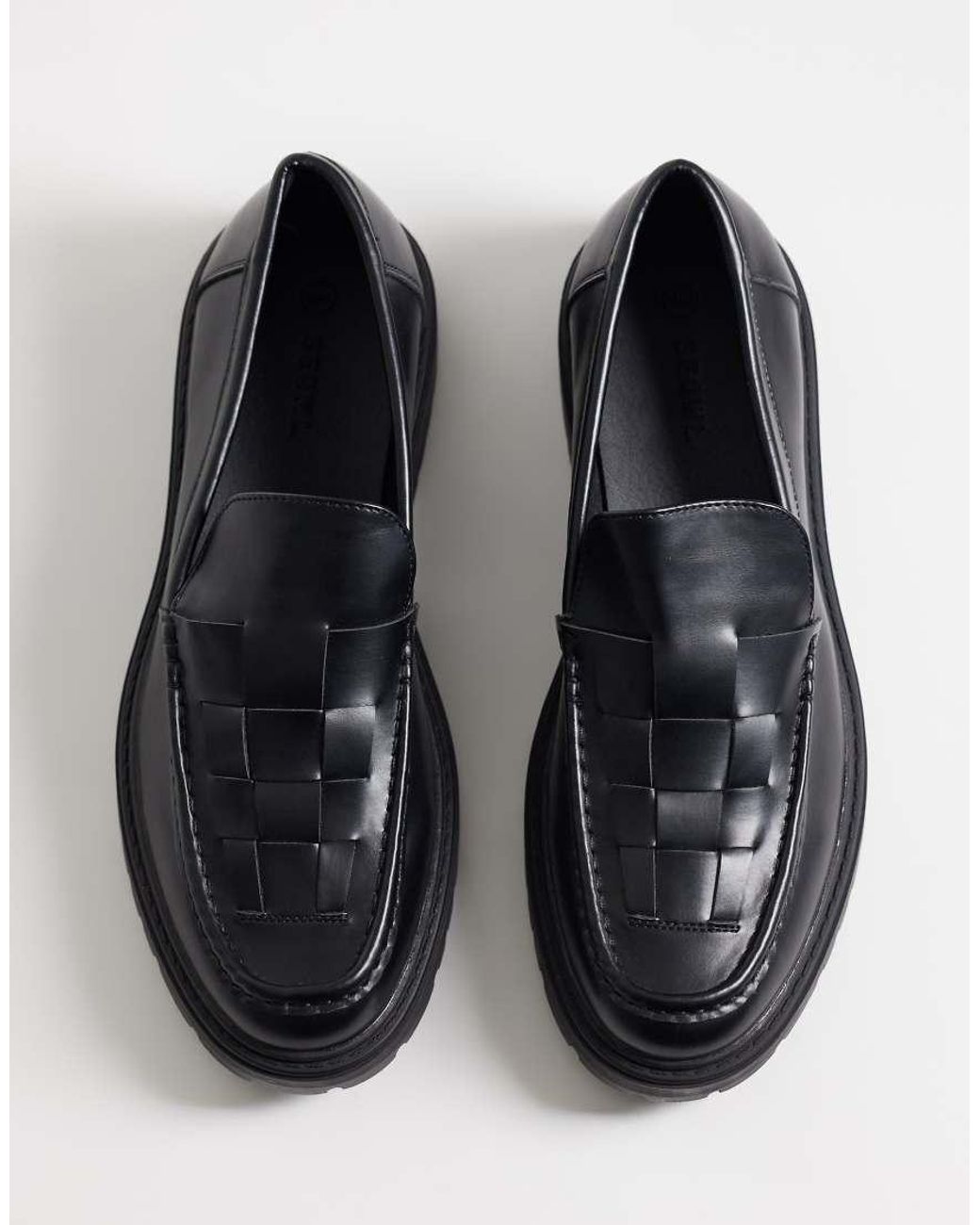 SEQWL Black Pier Woven Loafers for men