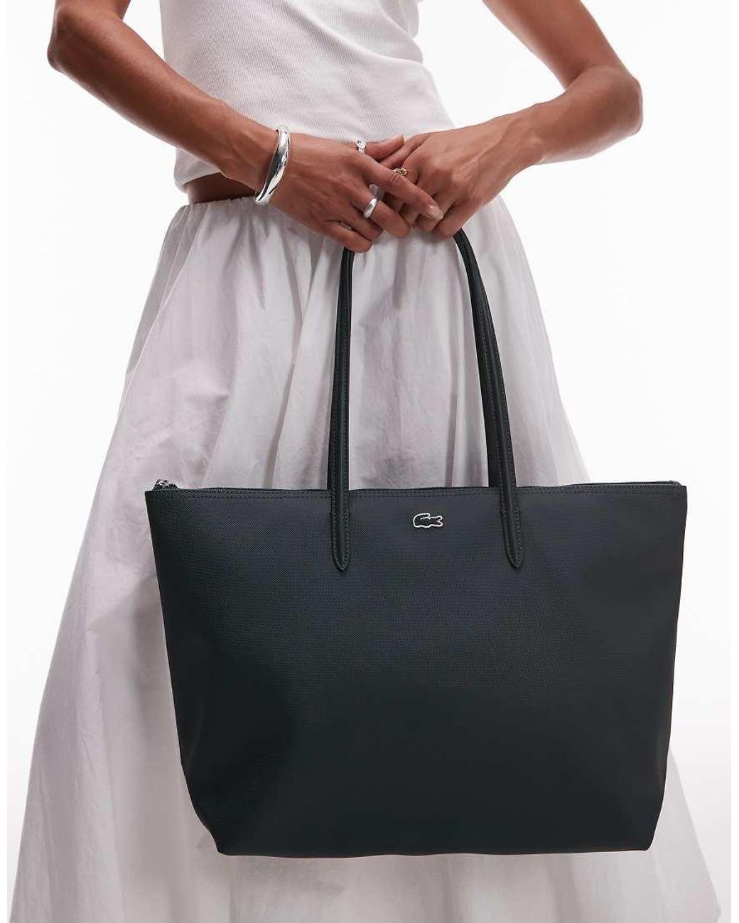 Lacoste Black Large Tote Bag