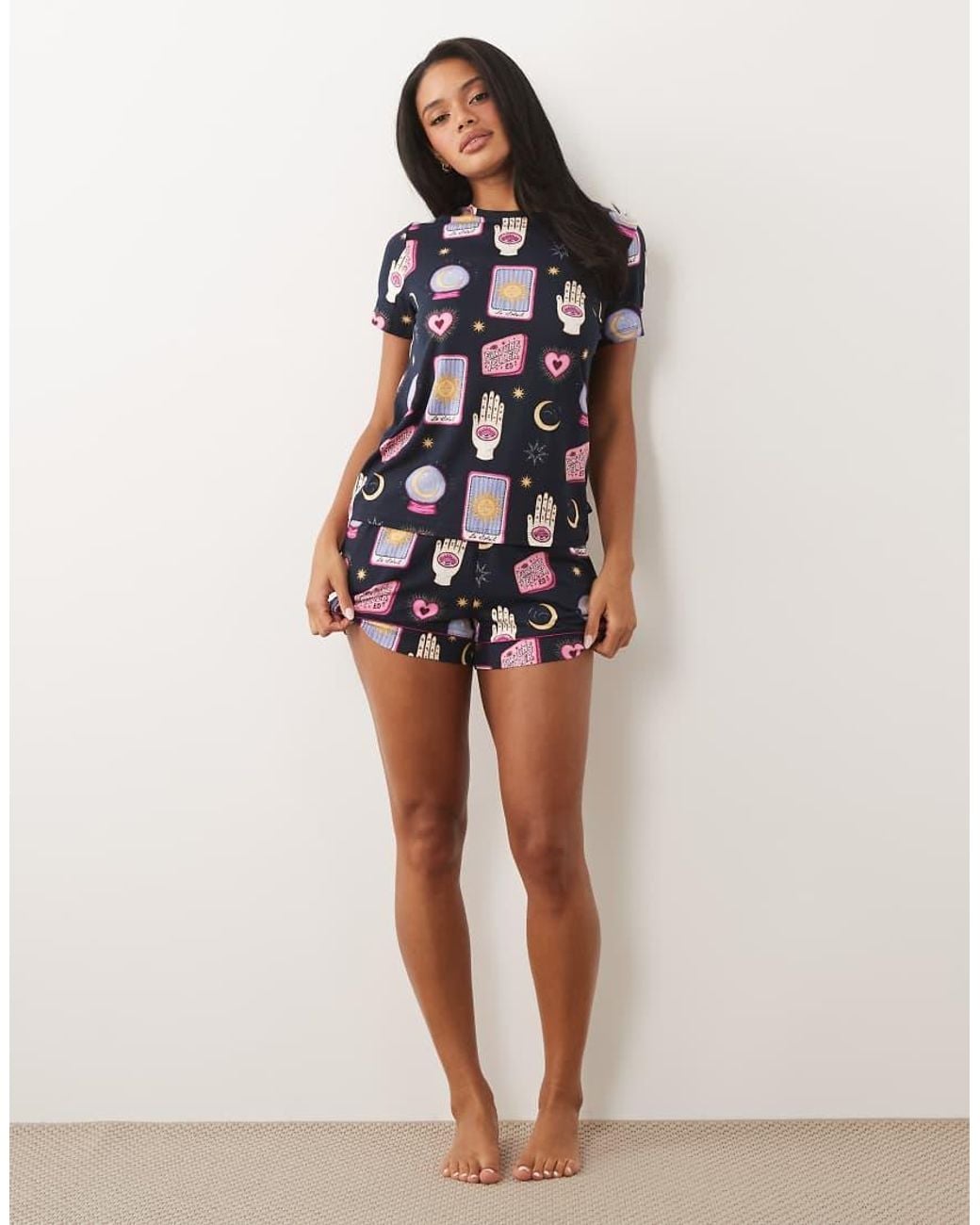 Chelsea Peers Blue Halloween Short Sleeve Pyjama Set