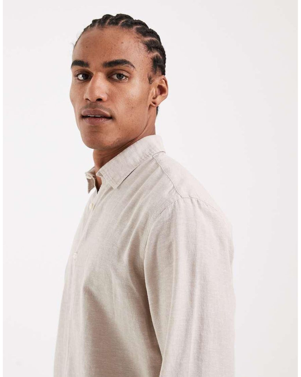 Jack & Jones Natural Linen Blend Regular Shirt for men