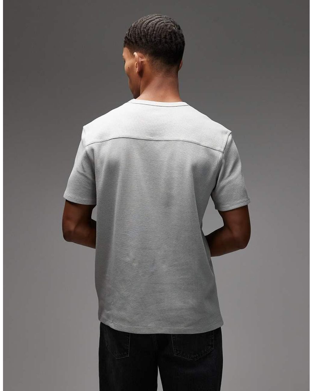 AllSaints Gray Ellis Crew Neck T-shirt for men