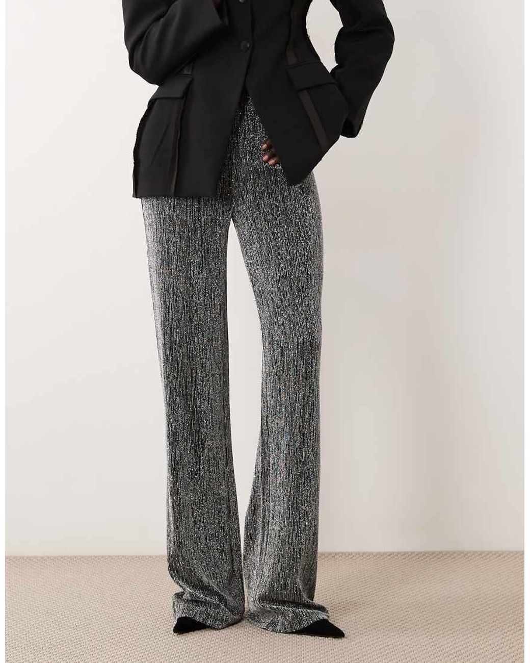 JDY Tall Black Wide Leg Trousers