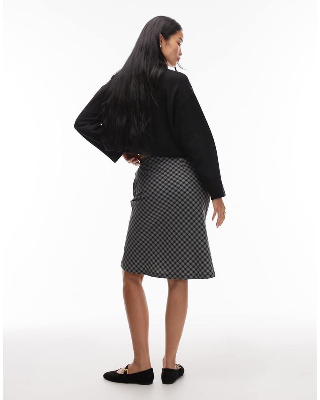 ASOS White 90's Midi Skirt