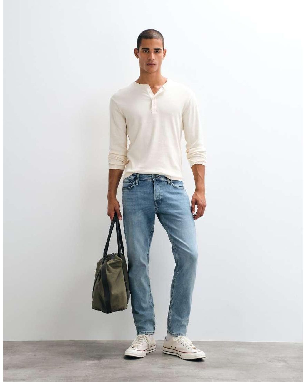Jack & Jones Natural Mike Tapered Jeans for men