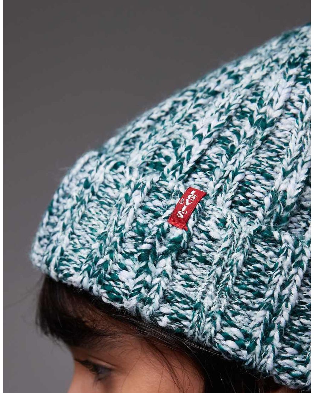 Levi's Gray Alex Speckle Knit Beanie