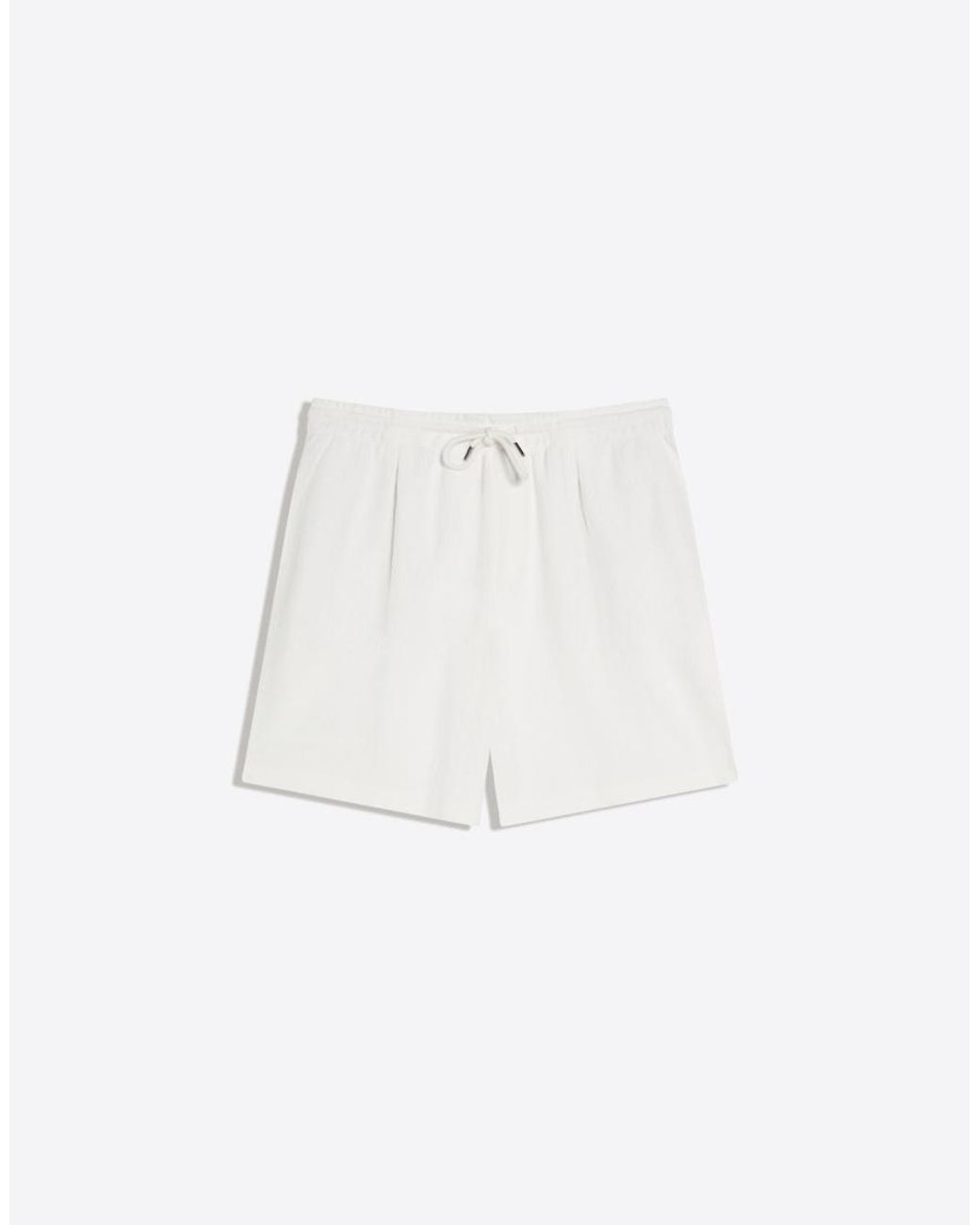Bershka Natural Textured Plush Bermuda Shorts for men
