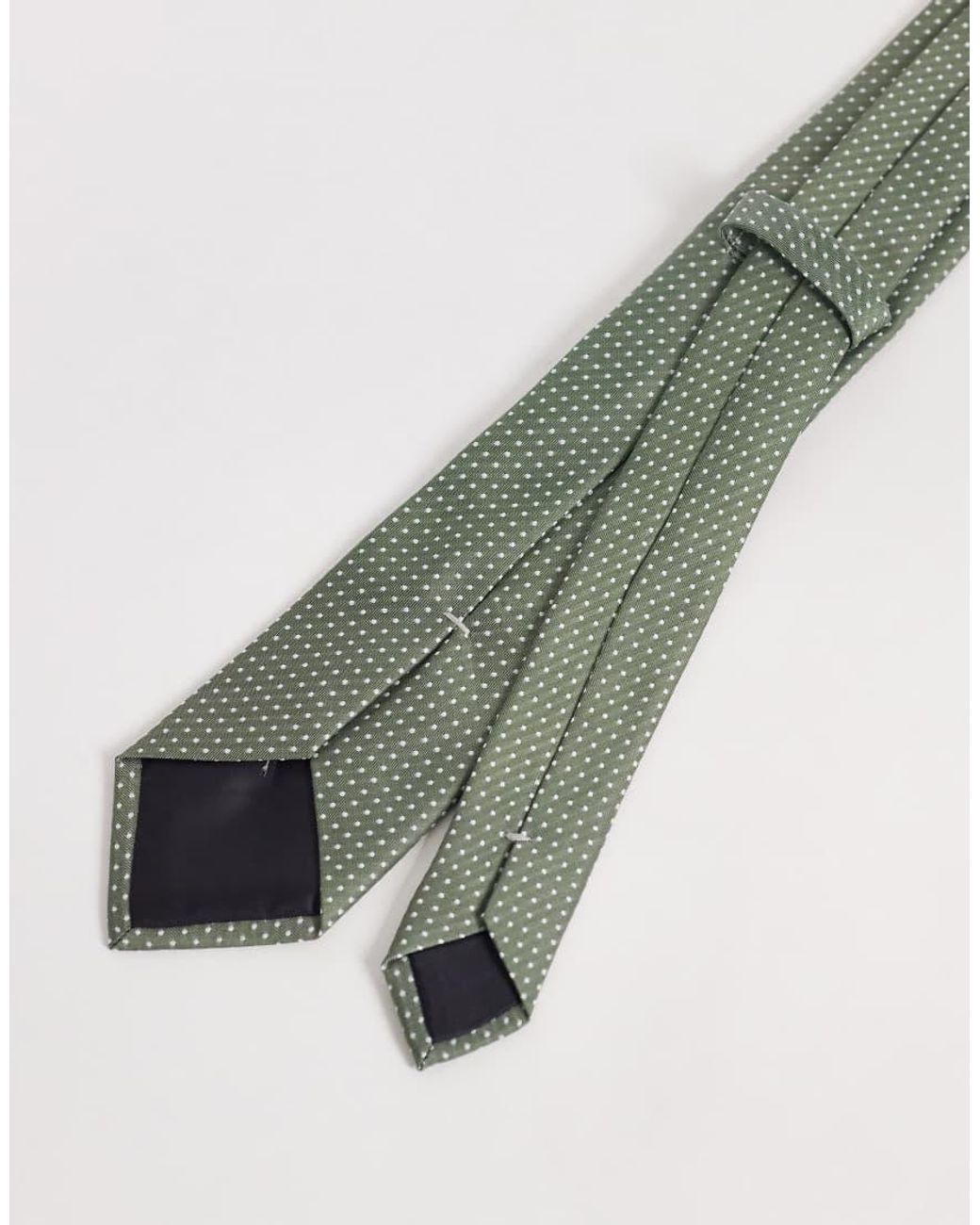 ASOS Green Micro Polka Dot Tie for men